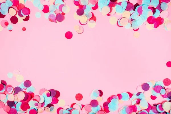 Confetti Festivi Multicolori Come Cornice Stile Flat Lay — Foto Stock