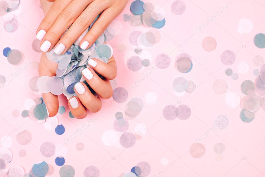 Stylish trendy female manicure