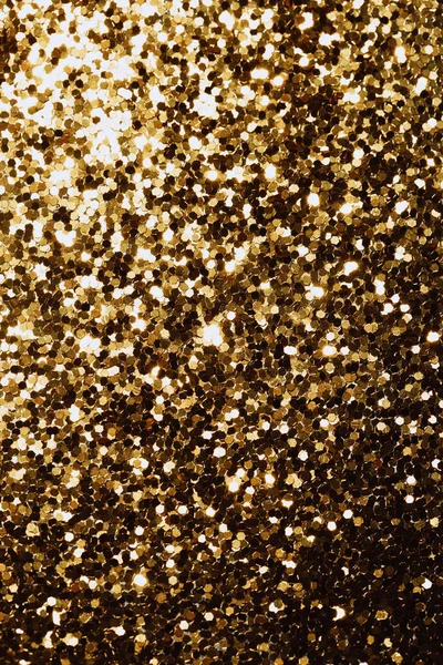 Gyllene glitter vacker textur, jul abstrakt bakgrund. — Stockfoto