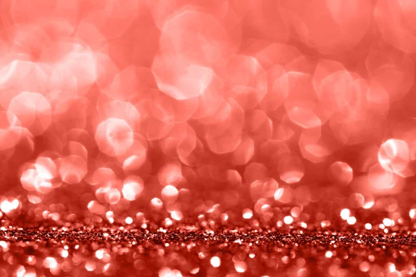 Lebende Korallen Glitzern Bokeh Hintergrund Farbe Des Jahres 2019 Wichtigsten — Stockfoto