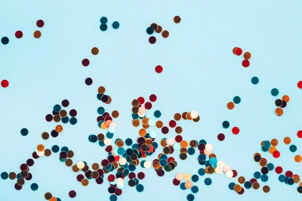 Různobarevné Třpytky Kruhy Modré Pastelové Pozadí Ideální Pozadí Pro Váš — Stock fotografie
