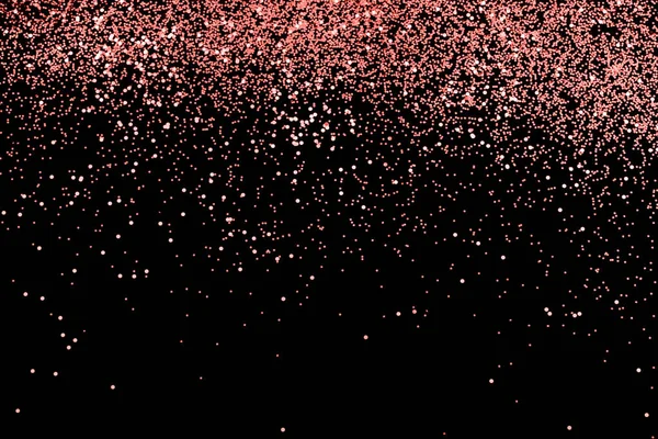 Levend Koraal Sparkles Vallen Zwarte Achtergrond Kleur Van Het Jaar — Stockfoto
