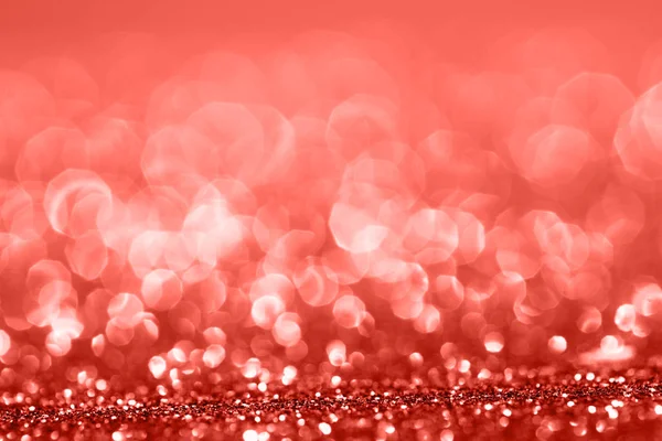 Vivere Corallo Glitter Bokeh Sfondo Colore Dell Anno 2019 Principale — Foto Stock