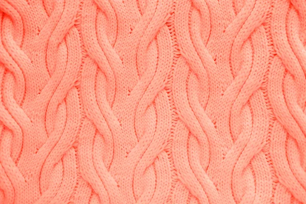 Tricotado Vivo Coral textura . — Fotografia de Stock