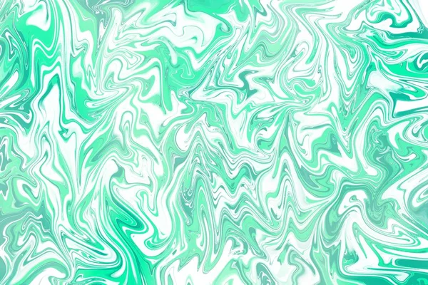 抽象的なミント流体アートの背景. — ストック写真