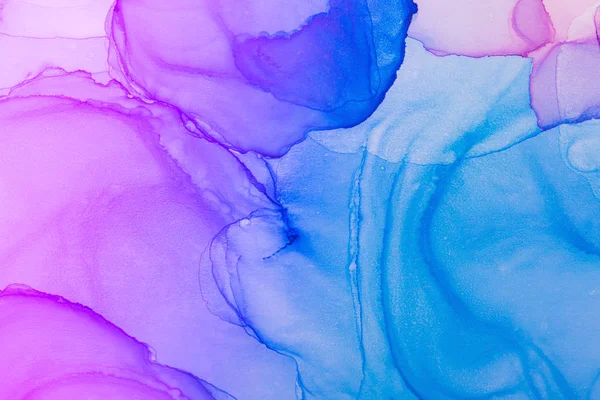 Blue abstract background made with alcohol ink technique. — Stock Photo, Image