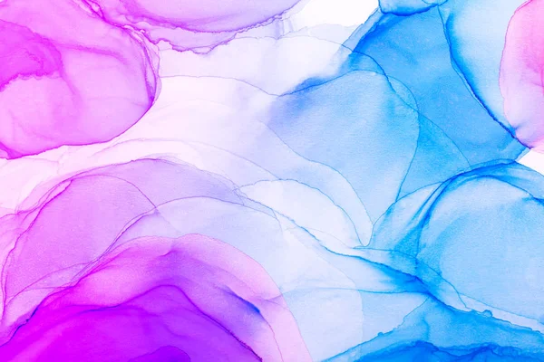 알코올 잉크 기술로 만든 다채로운 추상 배경. — 스톡 사진