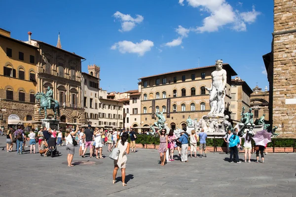 İtalya, Floransa 'daki Piazza Della Signoria — Stok fotoğraf