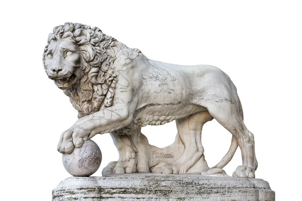 Статуя Лева у Флоренції Італія ізольована на білому — стокове фото