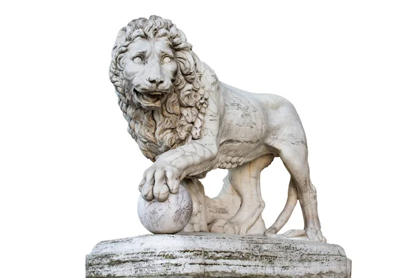 Статуя Лева у Флоренції Італія ізольована на білому — стокове фото