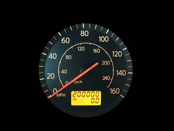 Yüksek Kilometre Kilometre Sayacı Siyah Izole