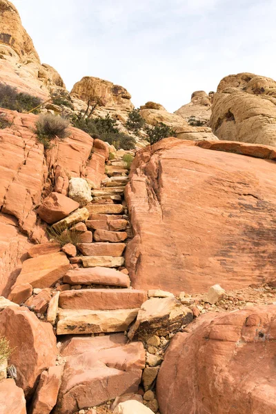 Sandstone Steps in Red Rock Canyon Royalty Free Stock Photos