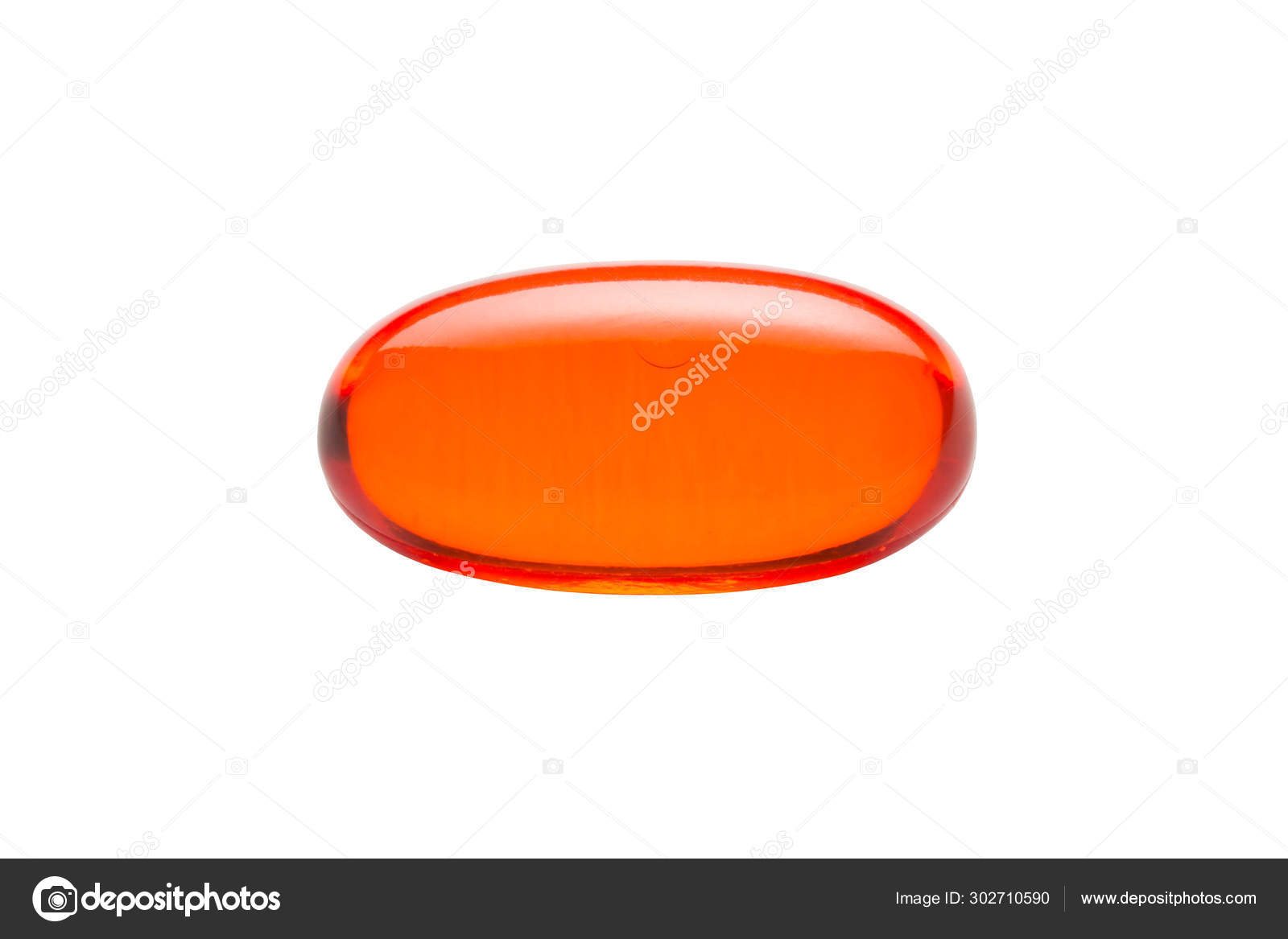 Orange Gelatin Capsule Isolated on White Stock Photo by ©JamesPintar