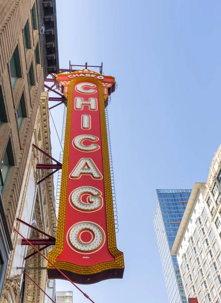 Iconische Chicago Theater teken — Stockfoto