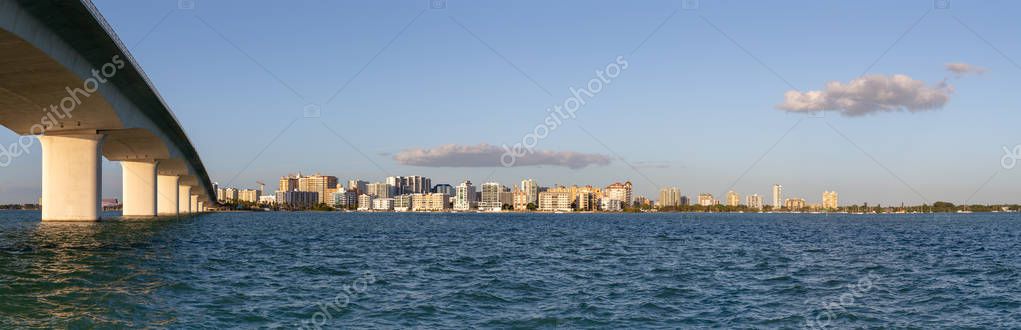 Сарасота Флорида Панорама Лицензионные Стоковые Изображения