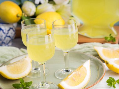 Ev yapımı limoncello stemmed gözlük