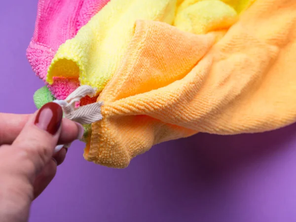 Conjunto de paños de microfibra para mujer — Foto de Stock