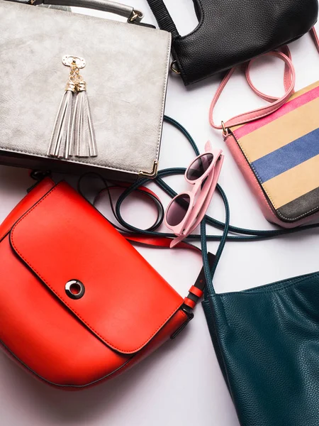 Womans bags purses on white — Stock Photo, Image