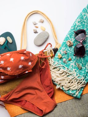 Beyaz plaj kadın moda aksesuarları