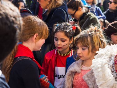 Naples, İtalya - 1 Mart 2019. Karnaval geçit