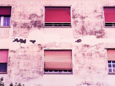 Farsça Panjur ile eski grunge ev