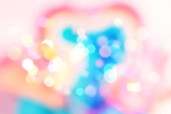 Abstract colorful blurred background with heart — Stock Photo, Image