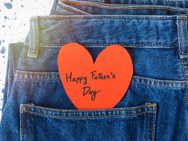 Happy fathers day heart shaped card