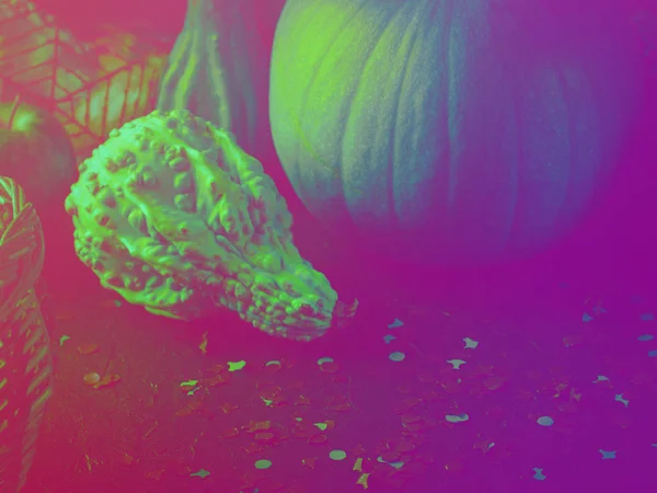 Halloween naturaleza muerta fondo con calabaza — Foto de Stock