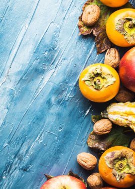 Şükran hasat sonbahar meyve arka plan.