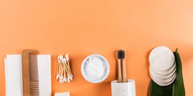 Sıfır atık güzellik vücut bakım öğeleri. Afiş