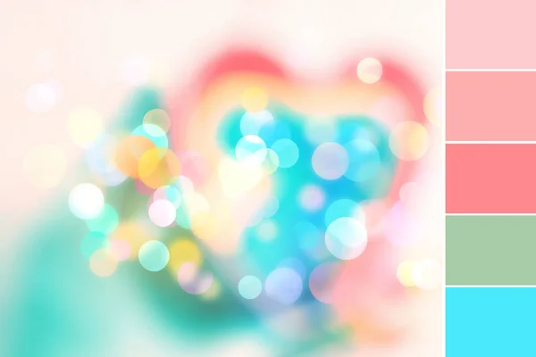 Muestra de color de corazón de luz colorida abstracta — Foto de Stock