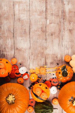 Şekerli sonbahar Cadılar Bayramı arkaplanı