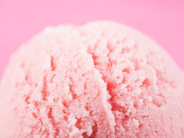 Kirazlı çilekli dondurma kupaları, makro.