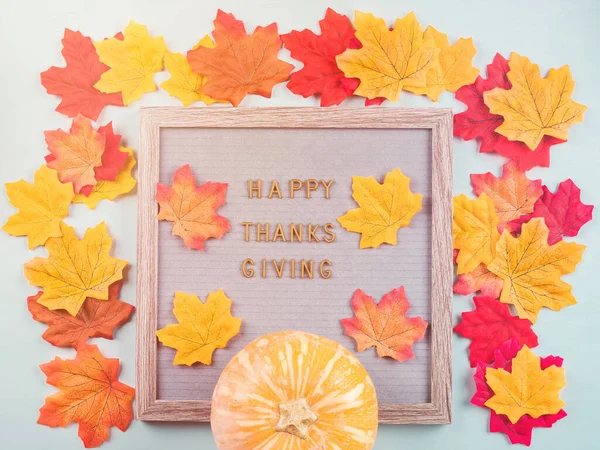 Happy thanksgiving greetings on letter board