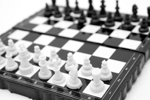 Pocket Plastic Game Chess Checkers — Stock Photo, Image