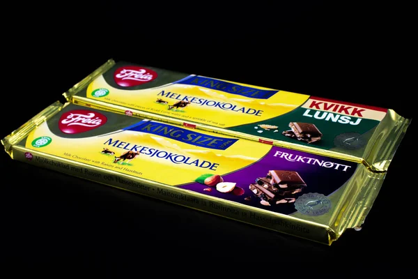 Oslo City Norway 2019 Norwegian Chocolate Freia Melkesjokolade Different Packages — стоковое фото