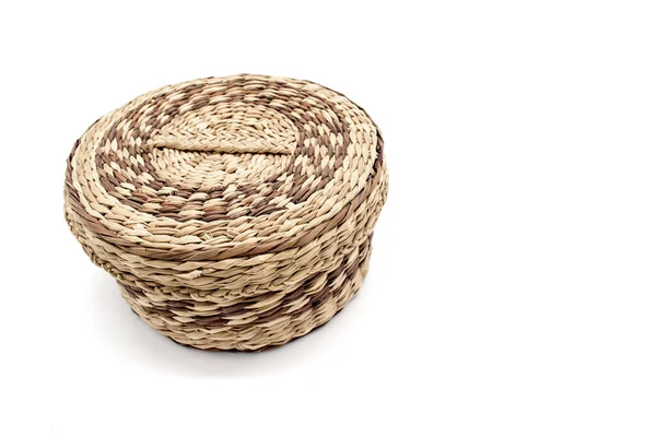 Isolated Wicker Basket White Background Royalty Free Stock Photos