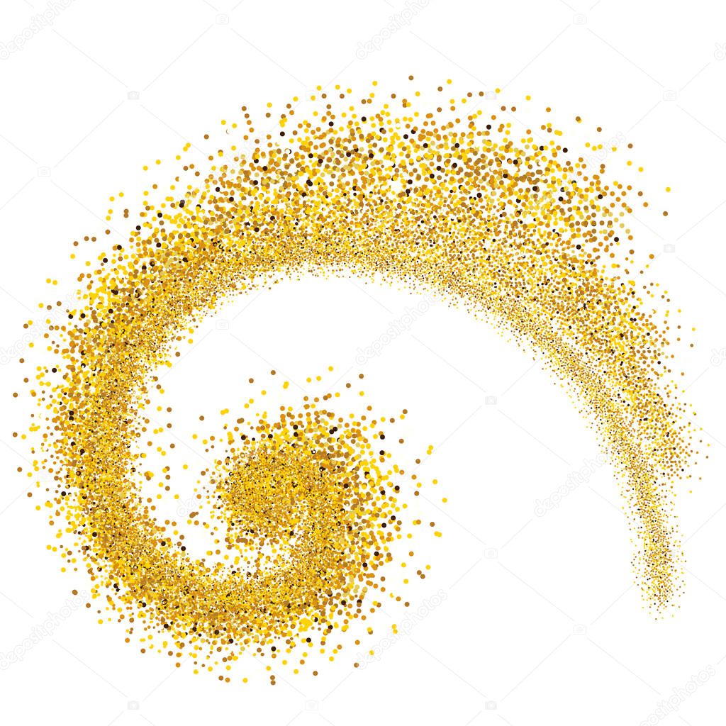 gold pinstripe is made according to the proportions of the Fibonacci - vector illustration