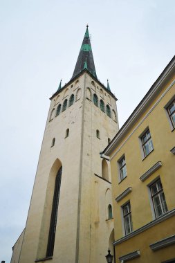 Tallinn, Estonya - 06 Mayıs 2018: görünüm Tallinn, St Olaf Kilisesi