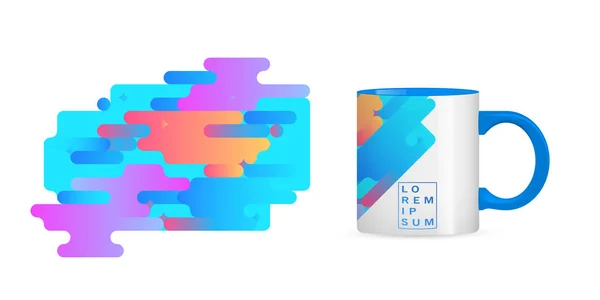 Fond Géométrique Coloré Composition Formes Dynamiques Avec Exemple Utilisation Sur — Image vectorielle