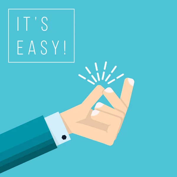 İşadamı el parmak hareketi yapışma ile. Yaşam kolay iş kavramı vektör arka plan. Jest el parmak ek ifade illüstrasyon