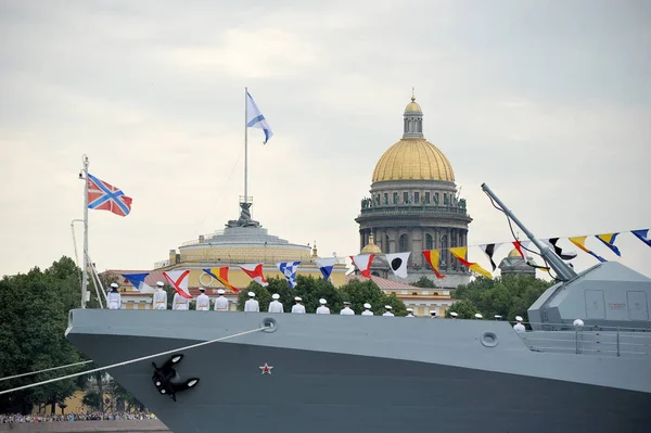 San Petersburgo Rusia Julio 2018 Preparación Para Desfile Naval San — Foto de Stock