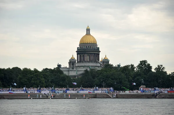 San Pietroburgo Russia Luglio 2018 Preparazione Alla Sfilata Navale San — Foto Stock
