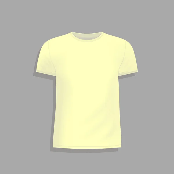 Plantilla Diseño Camiseta Amarilla Para Hombre Falsa Camiseta Plantilla Para — Vector de stock