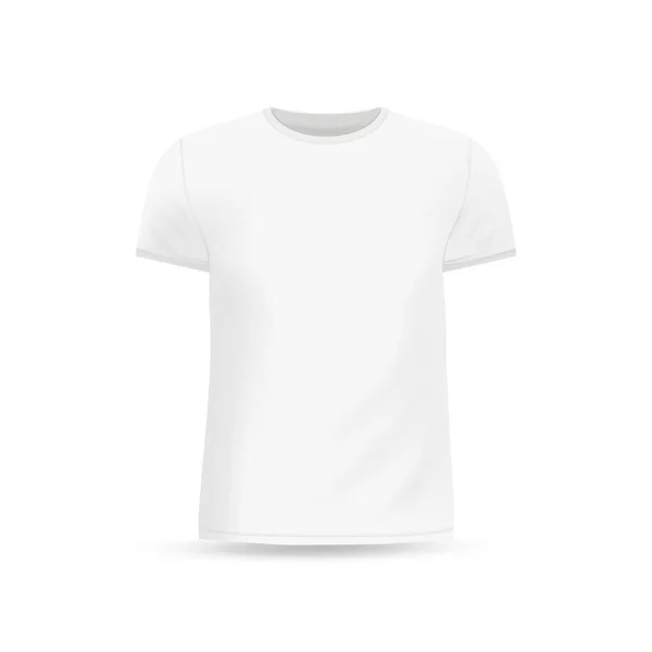 Plantilla Diseño Camiseta Blanca Para Hombre Falsa Camiseta Plantilla Para — Vector de stock