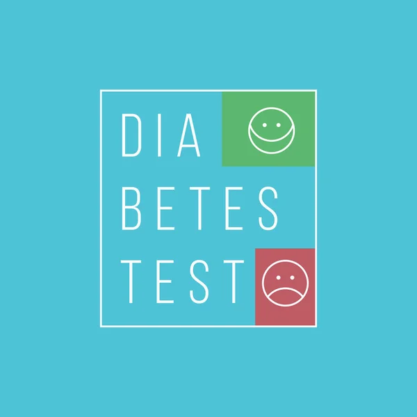 Diagnóstico Infográfico Teste Diabetes Logo Diagnóstico Conceito Diabetes —  Vetores de Stock