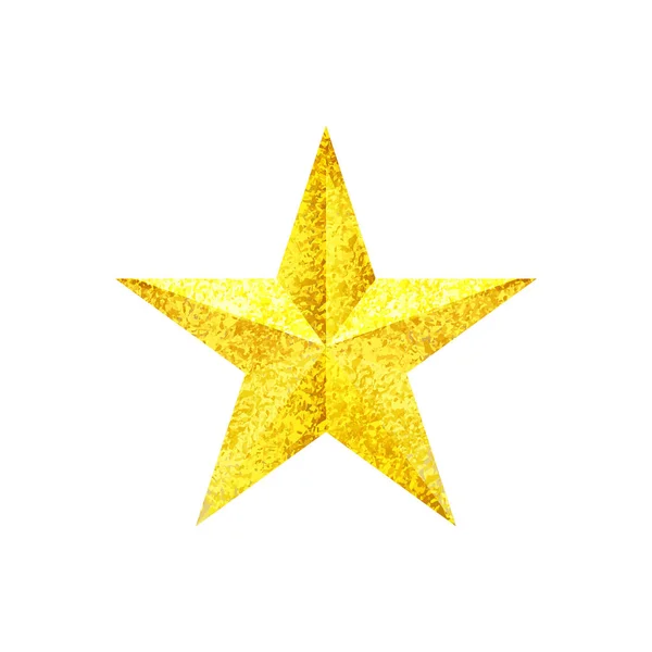 Golden Sparkling Christmas Star Isolado Fundo Branco Top View Close —  Vetores de Stock