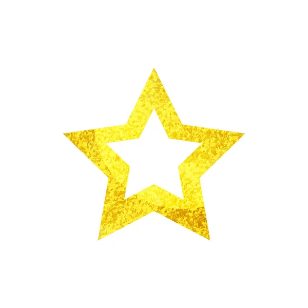 Golden Sparkling Christmas Star Isolado Fundo Branco Top View Close —  Vetores de Stock