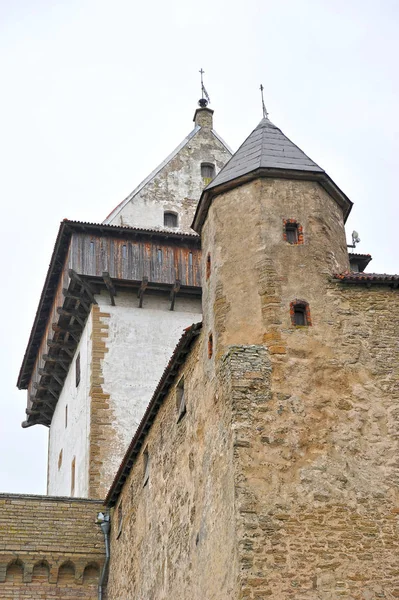 Narva Estland November 2018 Blick Auf Den Langen Hermannsturm Der — Stockfoto