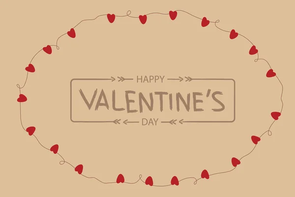 Happy Den Svatého Valentýna Karty Světlo Srdce Pastelové Pozadí Dovolená — Stockový vektor